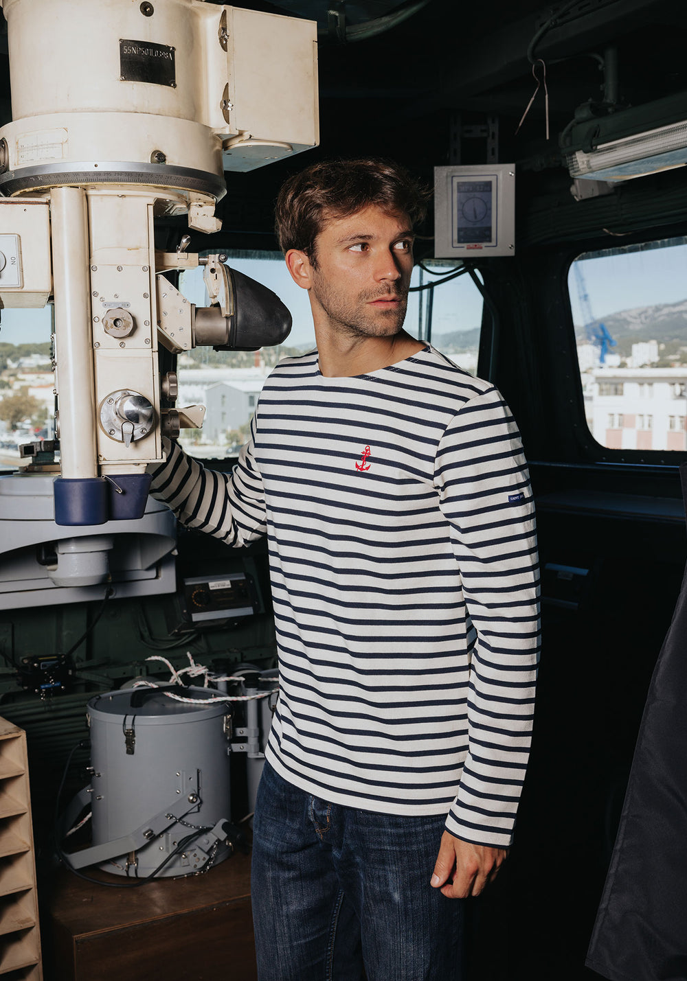 Frégate Sailor Striped Shirt x Marine nationale (ECRU/MARINE)