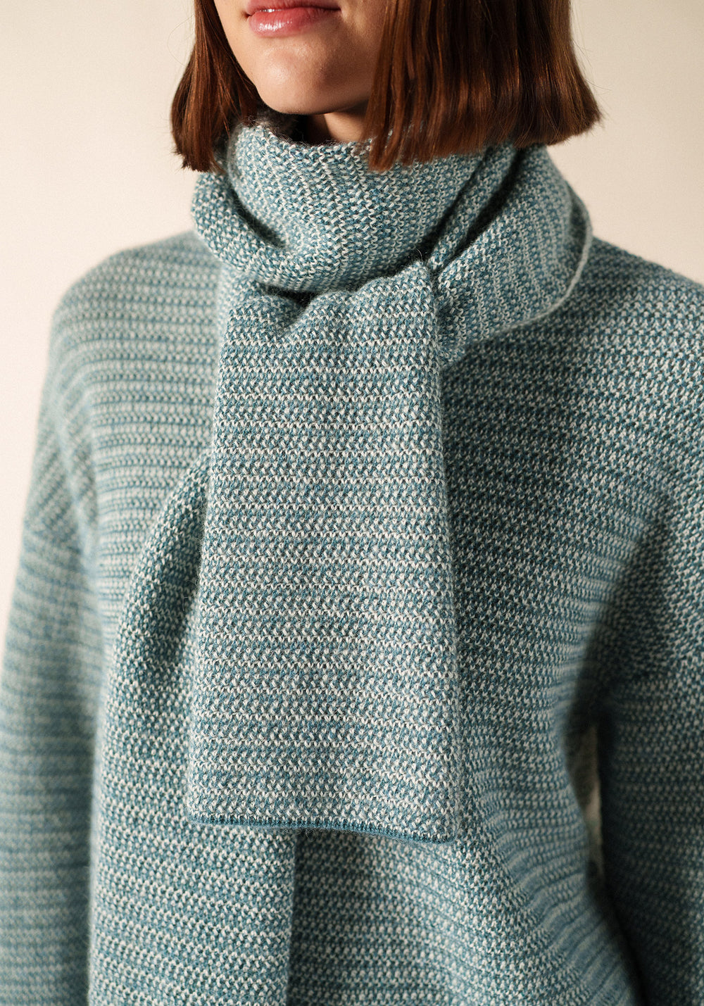 Ascain Scarf (CELESTE/BLANC D'HIVER)