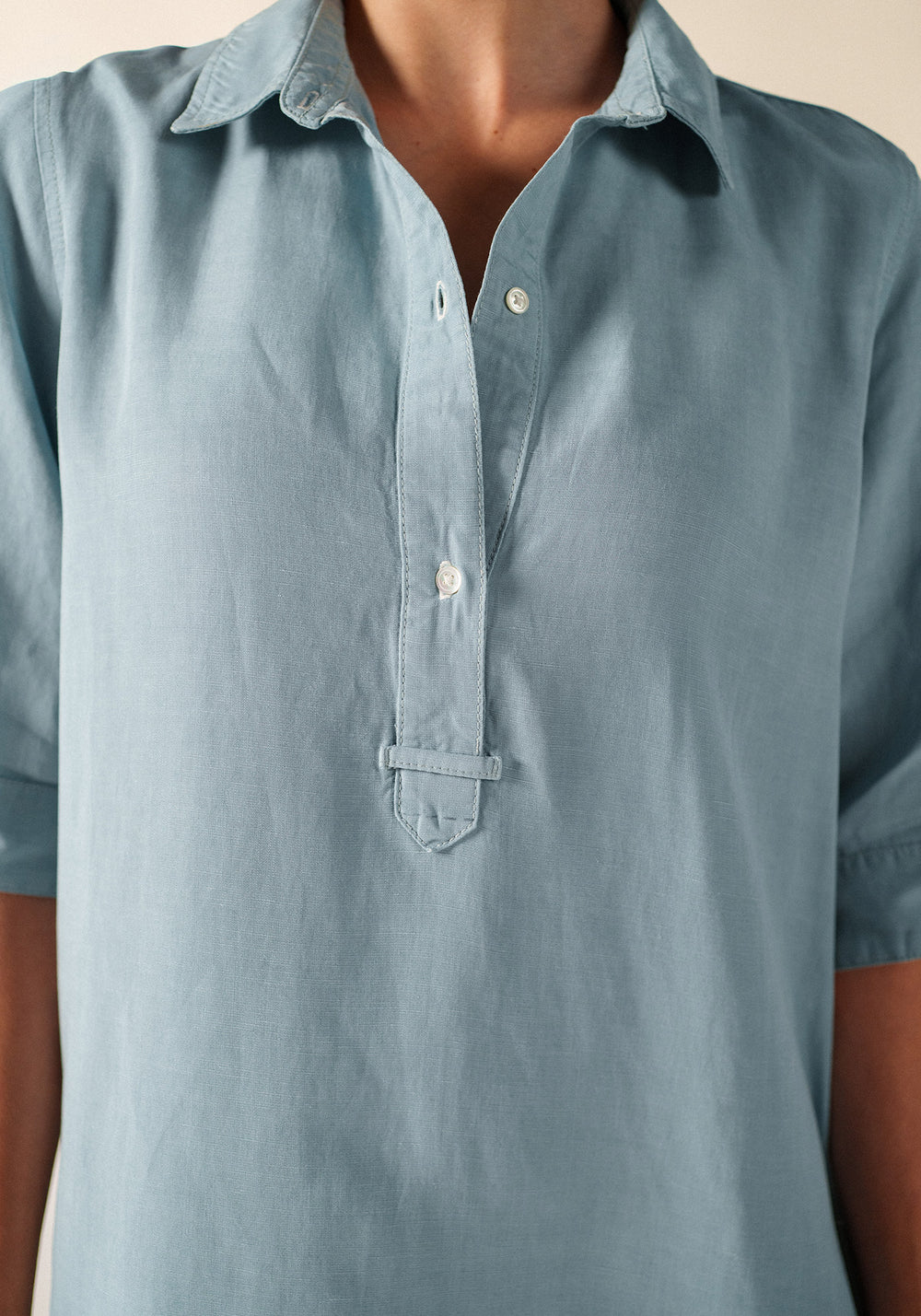 Léna shirt (BLANC/CIEL)