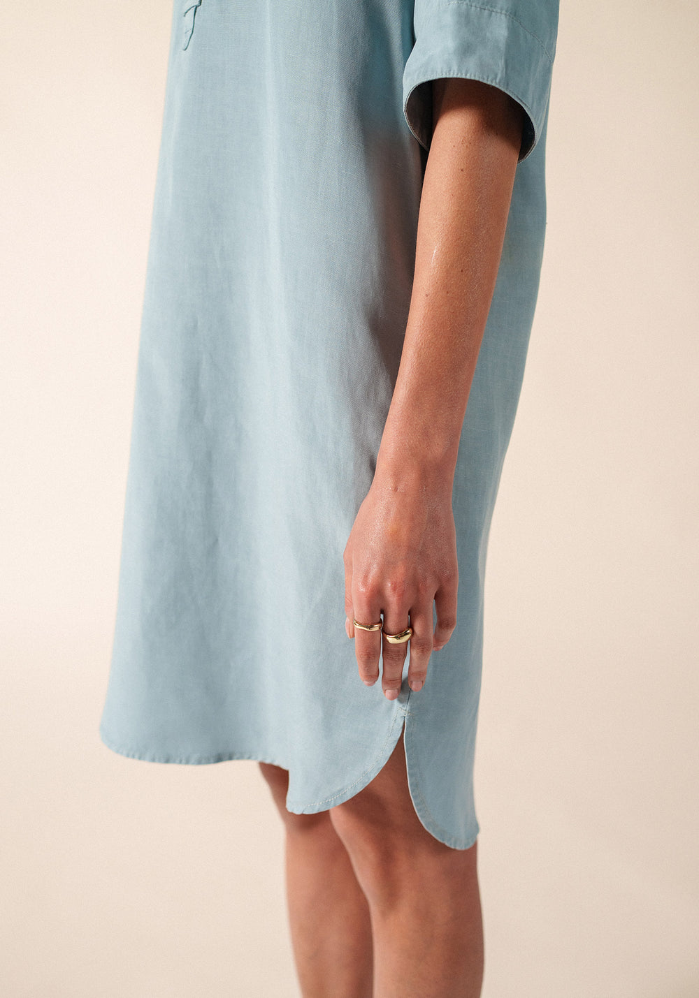 Léna shirt (BLANC/CIEL)