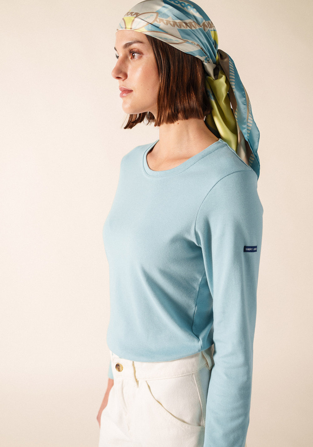 Soft Square Scarf (CELESTE CLAIR/BLANC D'HIVER)