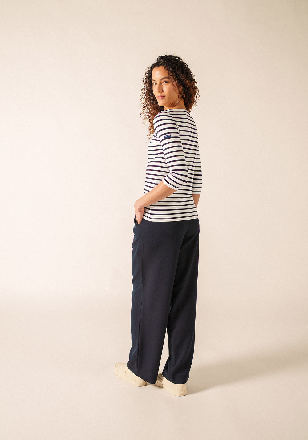 Garde-Côte Breton shirt (NEIGE/NAVY)
