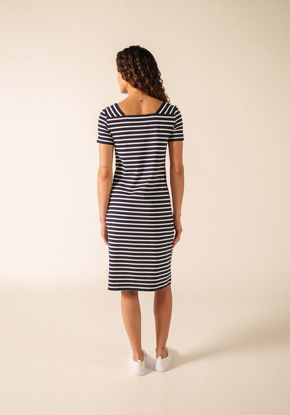 Tolède dress (NAVY/NEIGE)