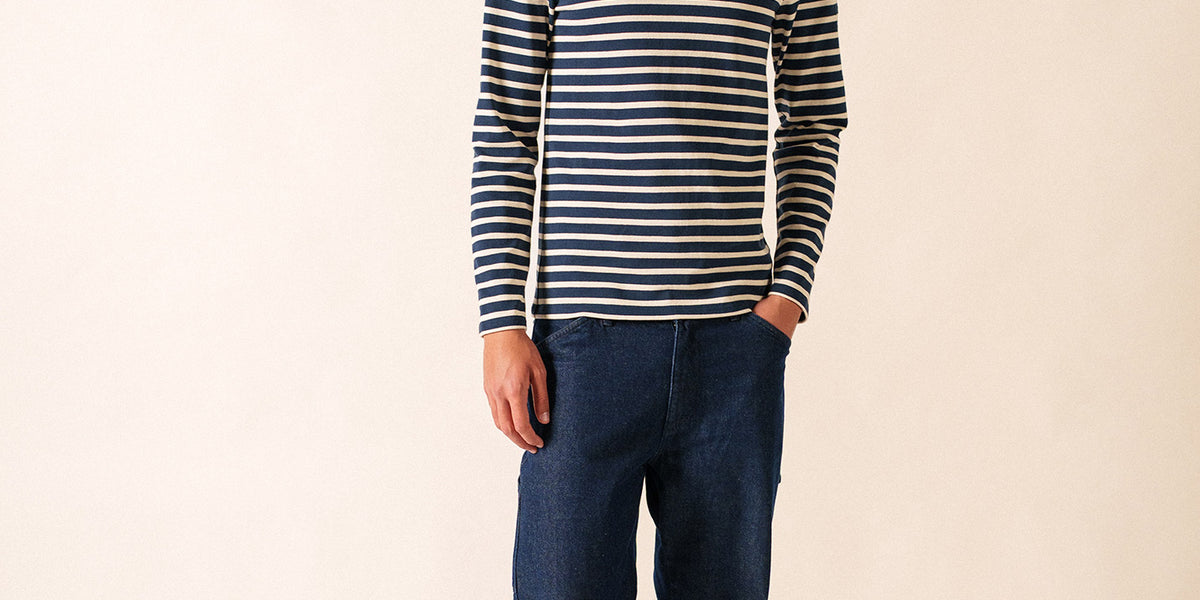 Meridien unisex striped sailor shirt regular fit, in thick