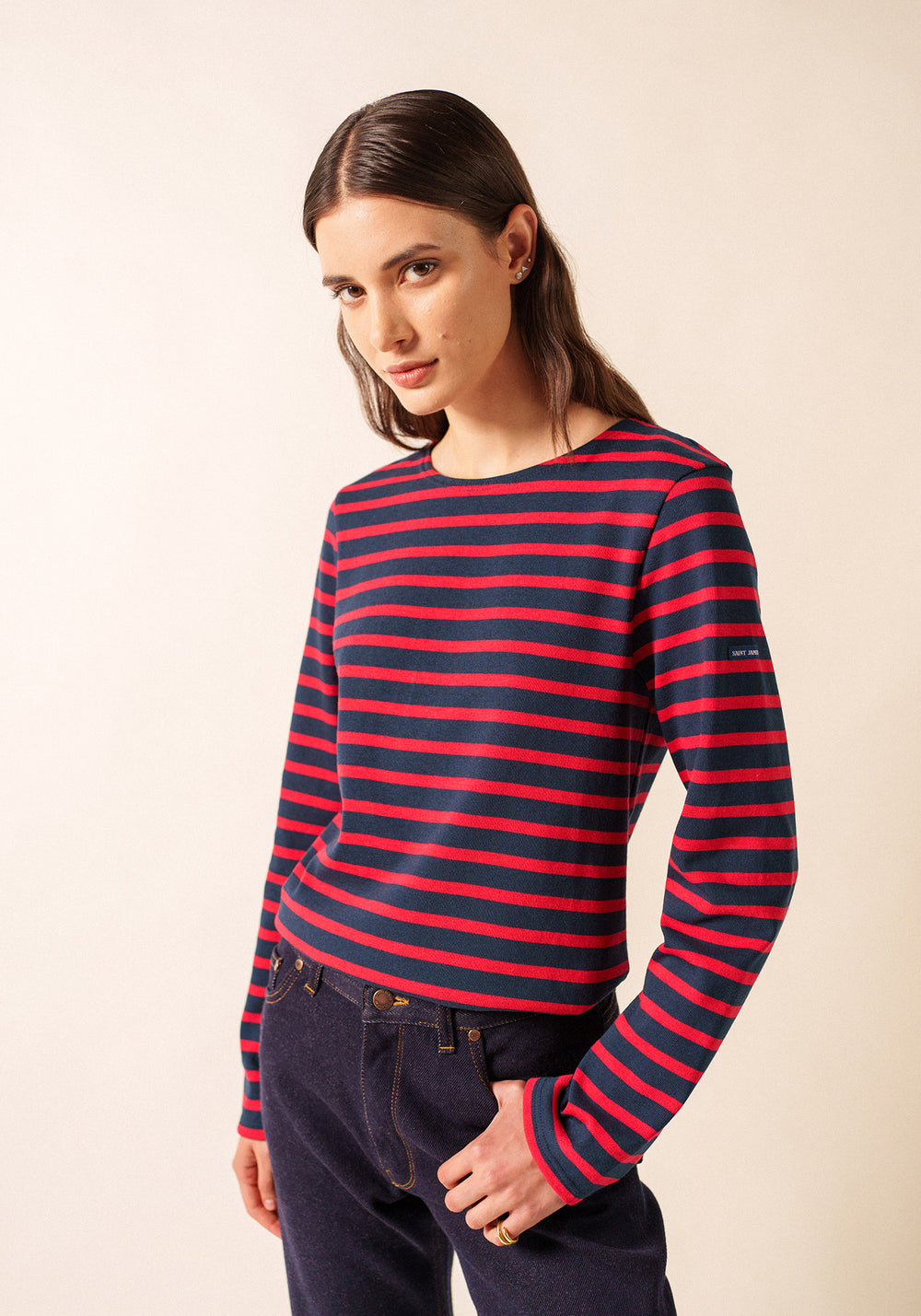 Méridien Breton shirt (MARINE/TULIPE)