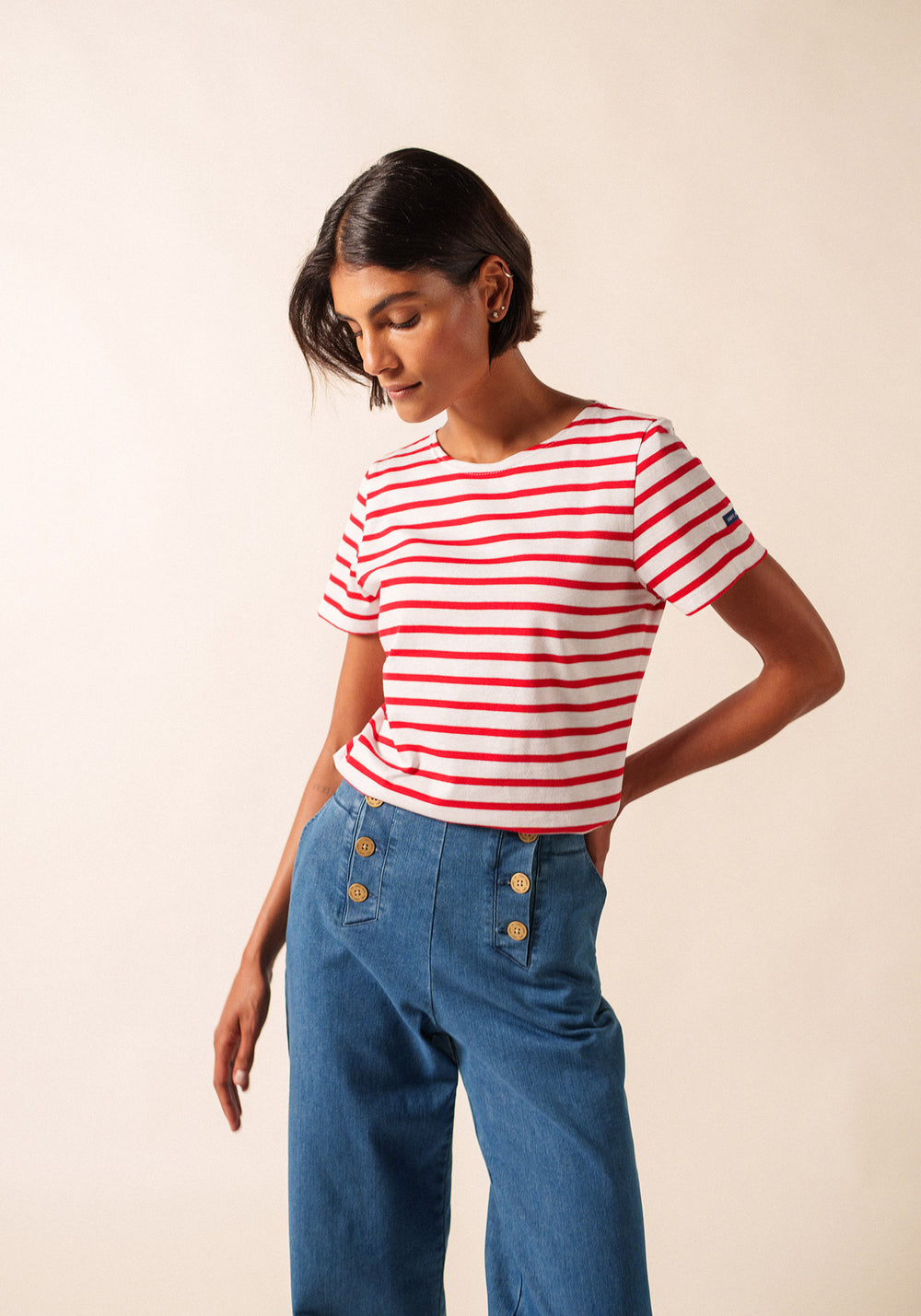Etrille Breton shirt (NEIGE/TULIPE)