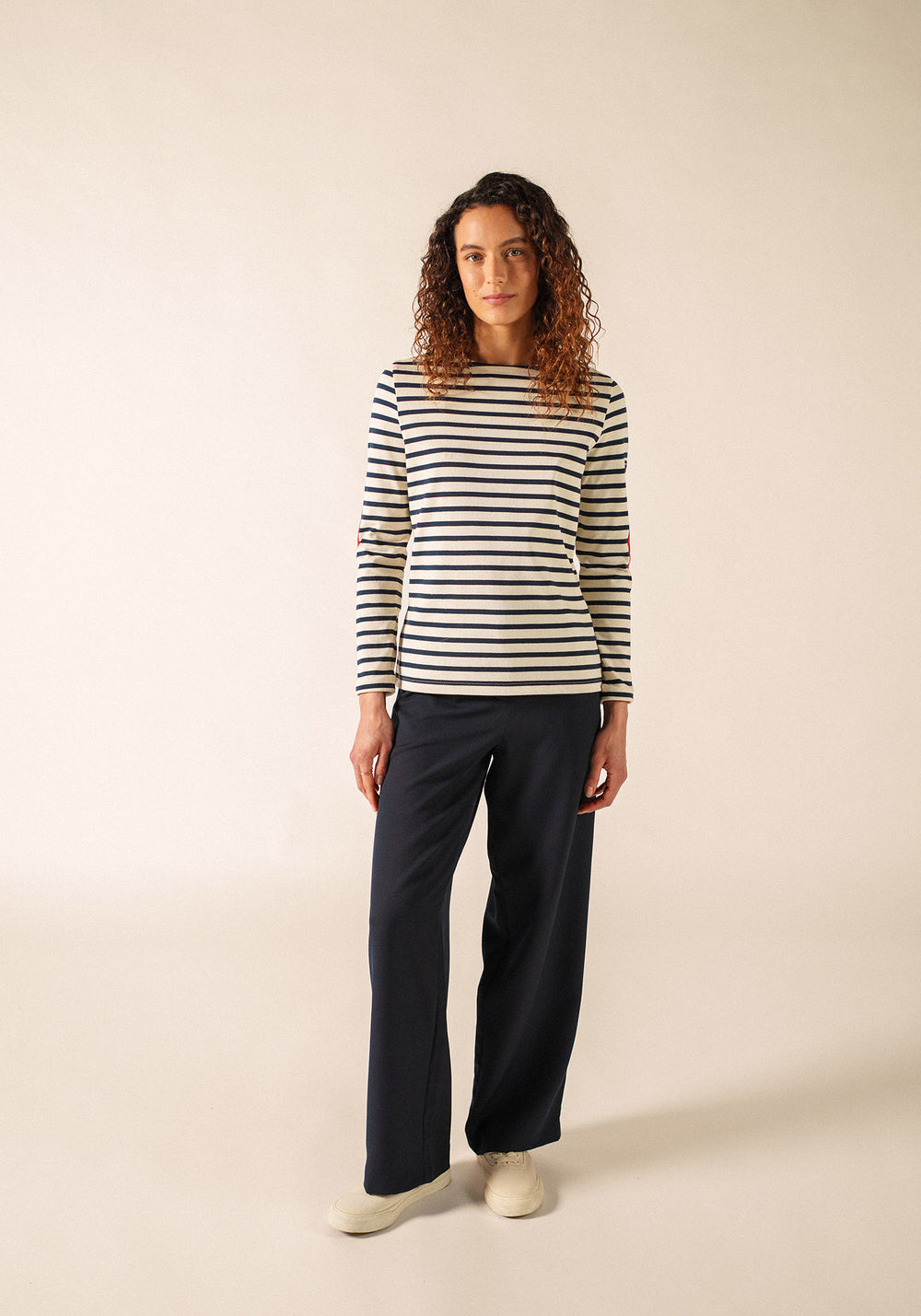 Camisa bretona Vaujany (ECRU/MARINE)