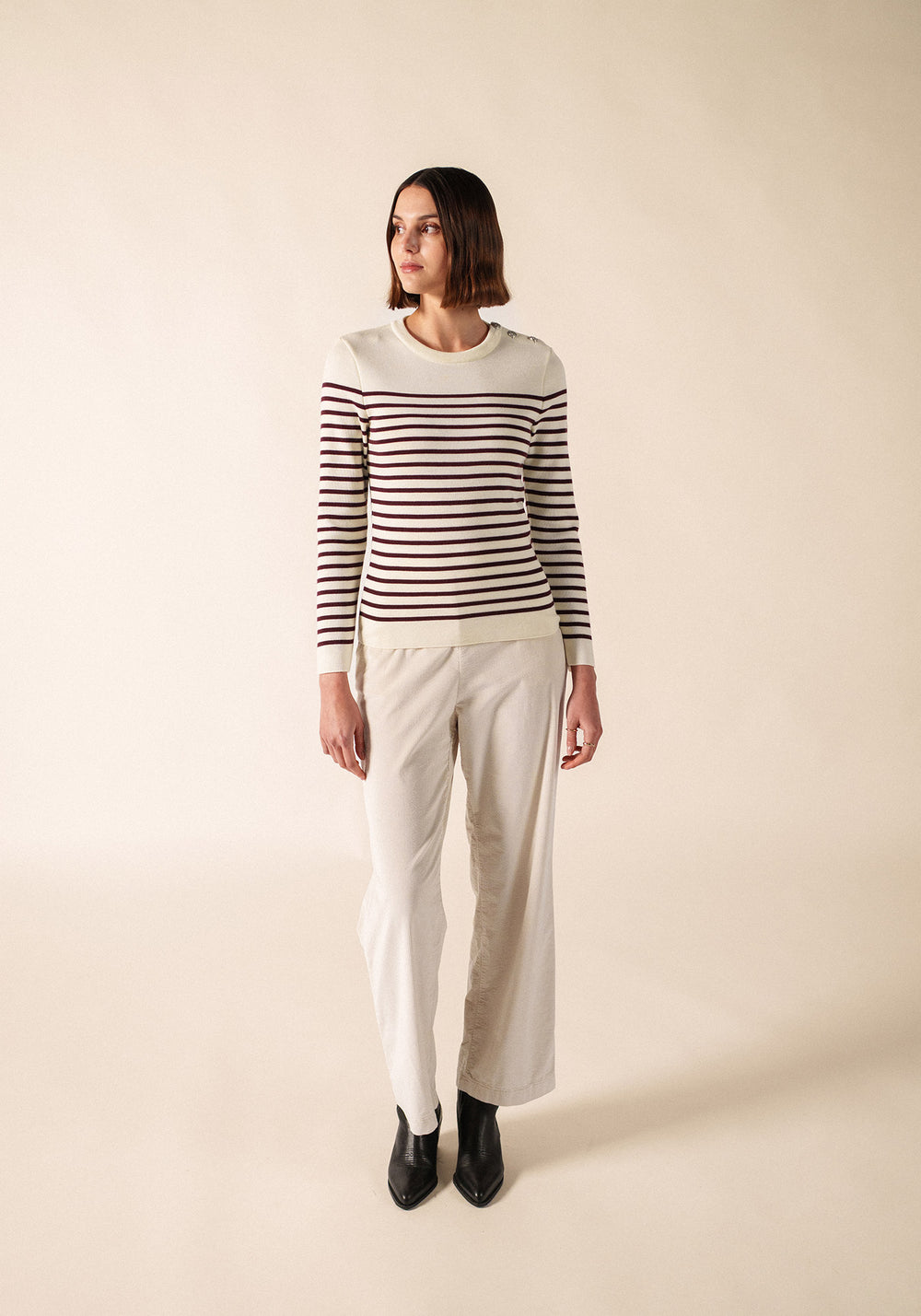 Jersey de marinero Marée (BLANCO/TWEED)