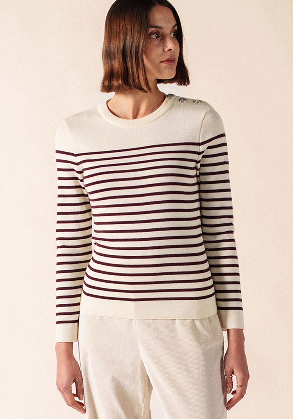 Jersey de marinero Marée (BLANCO/TWEED)