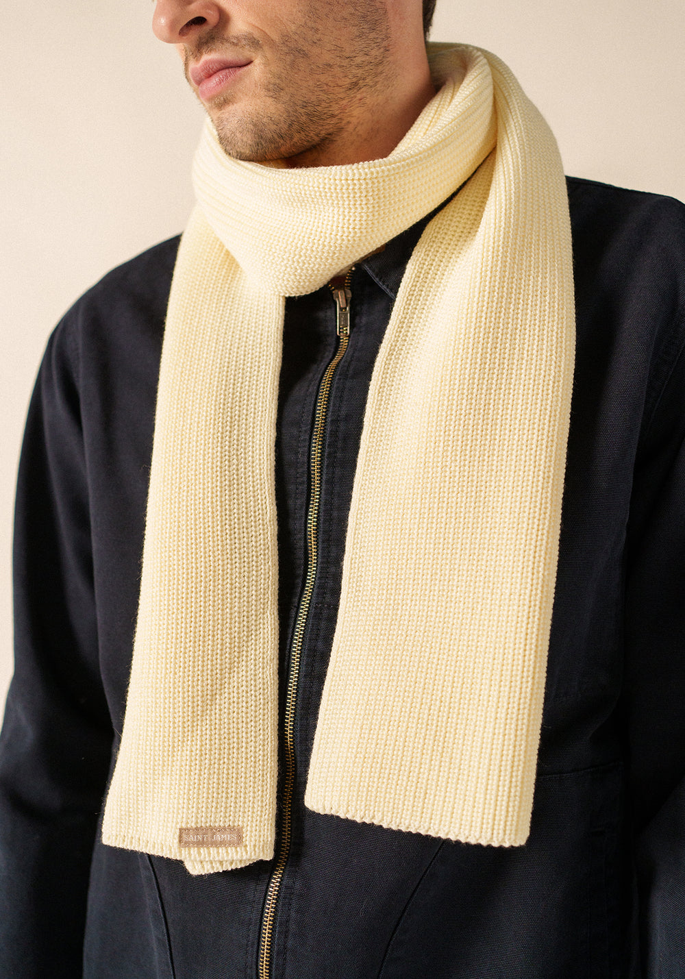 Canoe scarf - in purl knit (ECUME)