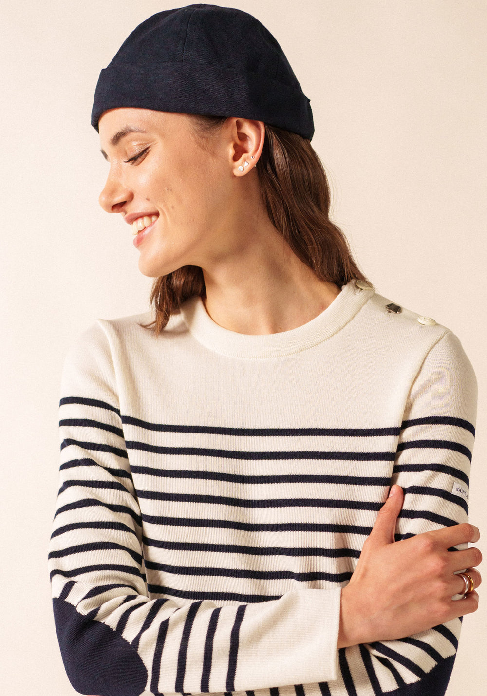 Miki Canevas hat (MARINE)