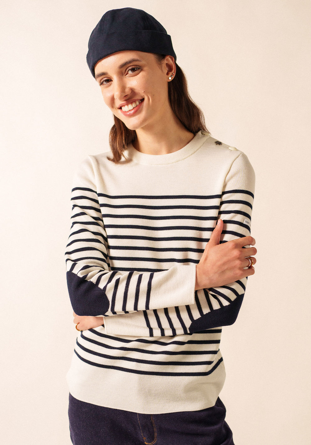 Miki Canevas hat (MARINE)