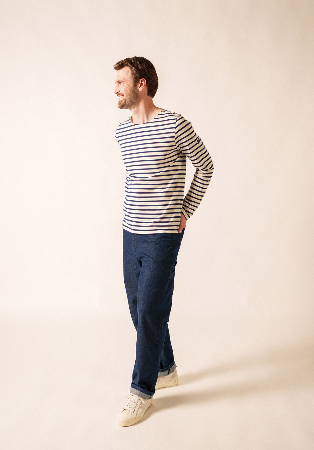 Minquiers Breton shirt (ECRU/MARINE)