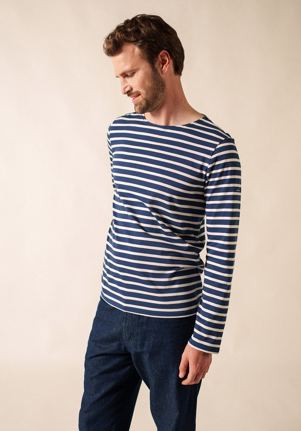 Minquiers Breton shirt (MARINE/NEIGE)