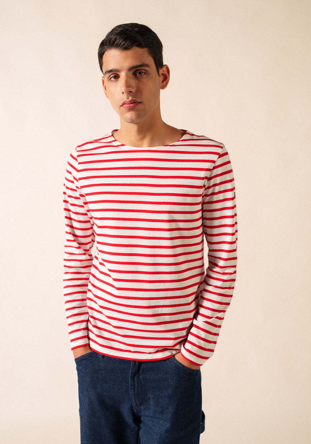 Minquiers Breton shirt (NEIGE/TULIPE)