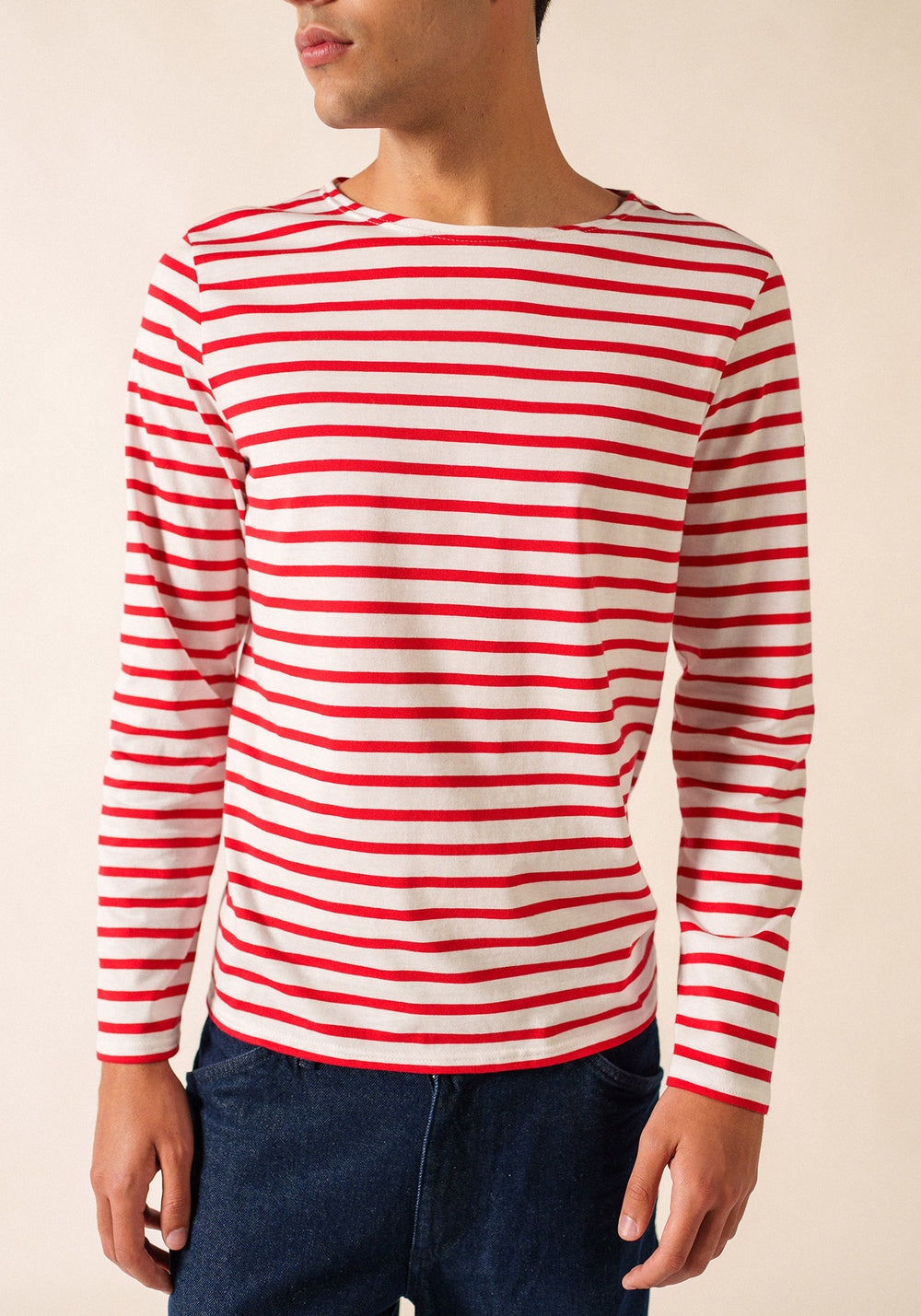 Minquiers Breton shirt (NEIGE/TULIPE)
