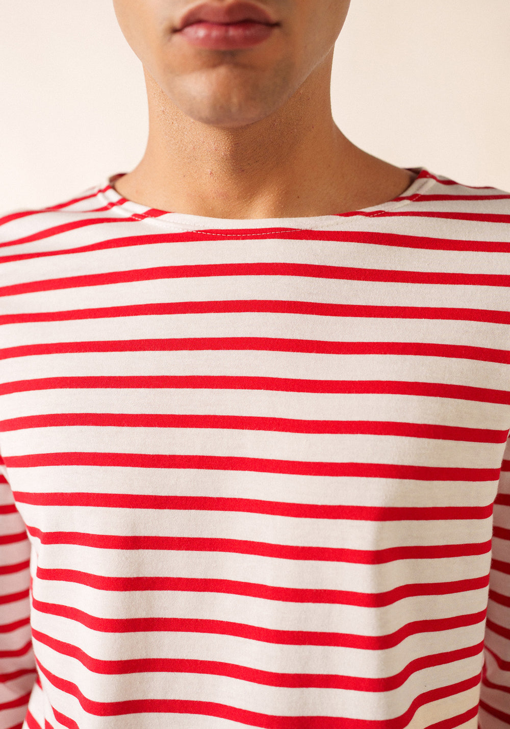 Minquiers Breton shirt (NEIGE/TULIPE)