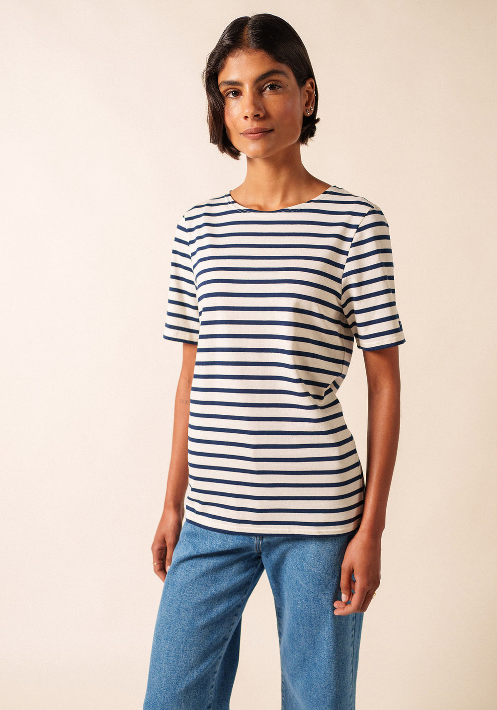 Levant Breton shirt (ECRU/MARINE)