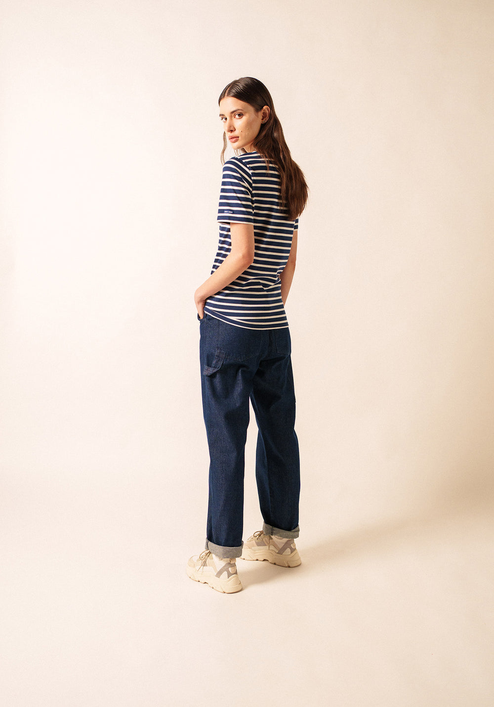 Levant Breton shirt (MARINE/ECRU)