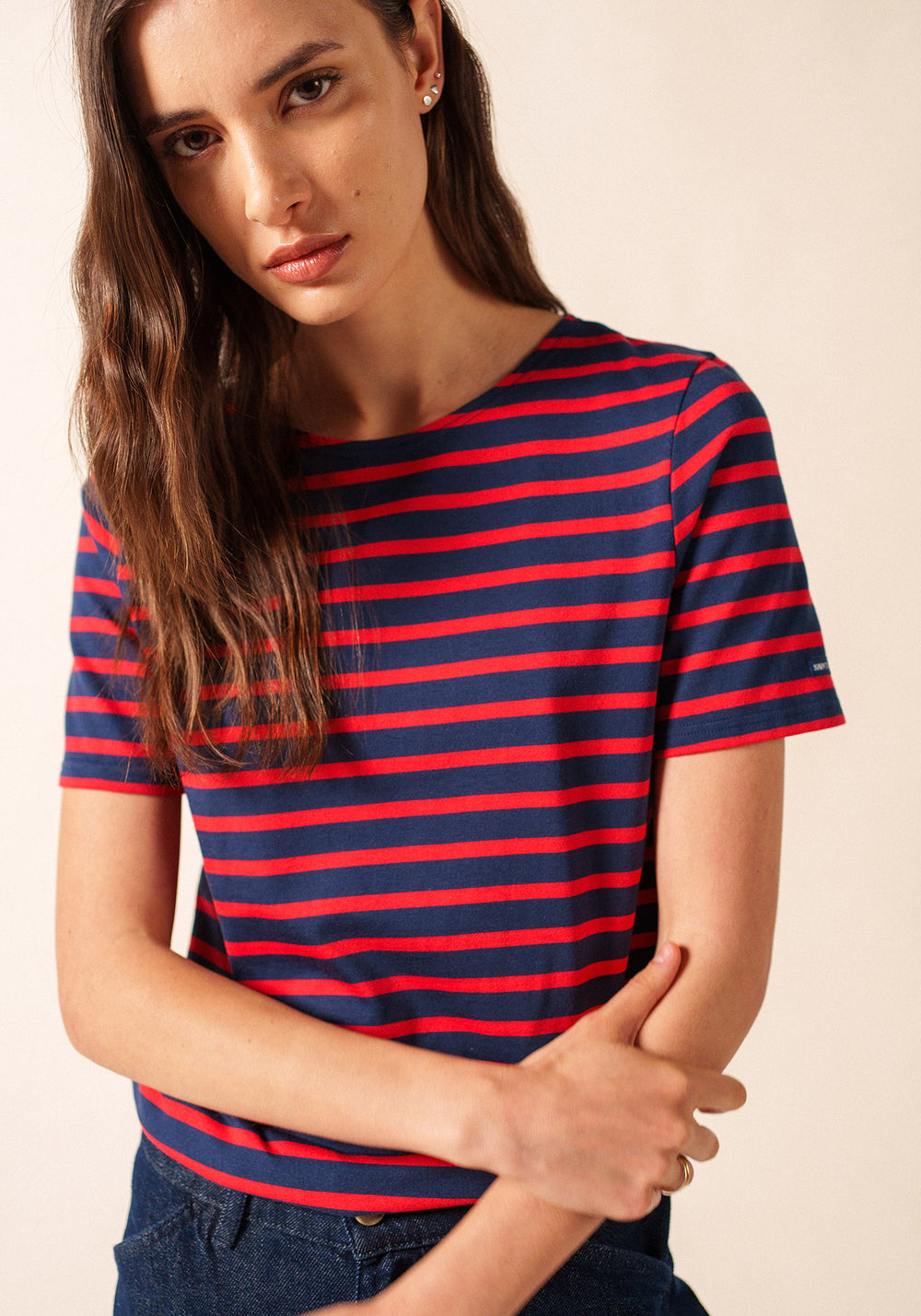 Levant Breton shirt (MARINE/TULIPE)