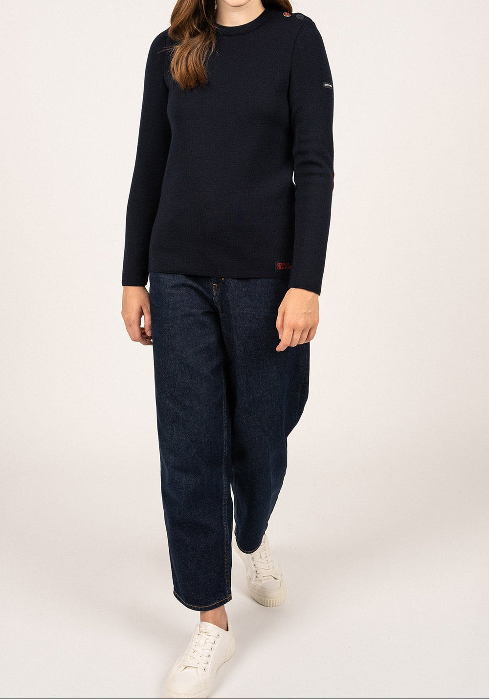 Brégançon sailor jumper with elbow patches - SAINT JAMES x Comédie Française (NAVY)