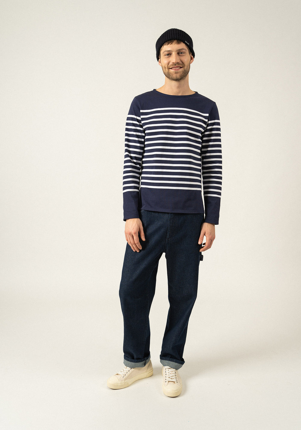 Naval sailor shirt (MARINE/NEIGE)