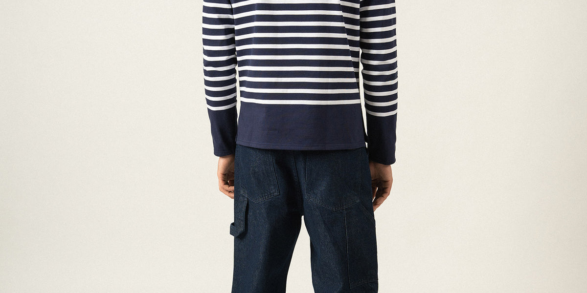 SAINT JAMES『NAVAL』 T5 NEIGE/MARINE Saint James - Naval II Sailor Top - Neige/Marine – Lune Noir