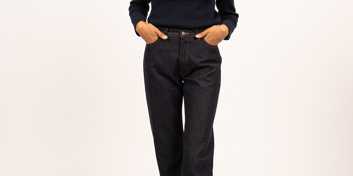 Veste unisexe en jean courte Moleskine - Méjean – Atelier Tuffery