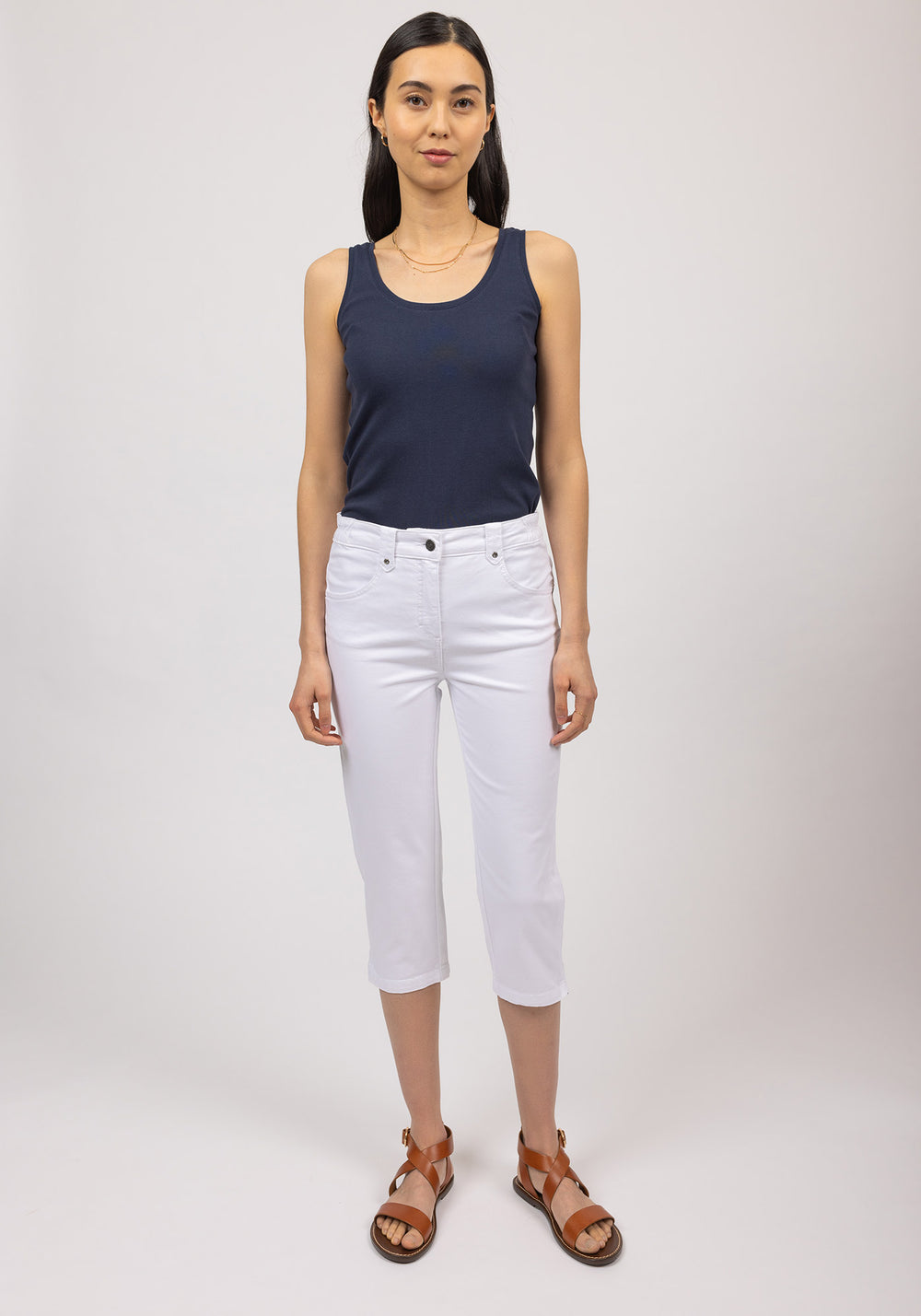 Elodie Capri pants (BLANC)