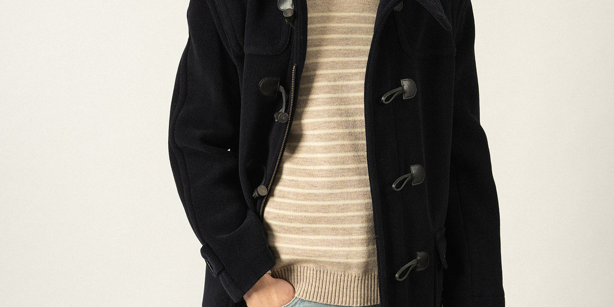 Saturne classic duffle coat in wool NAVY