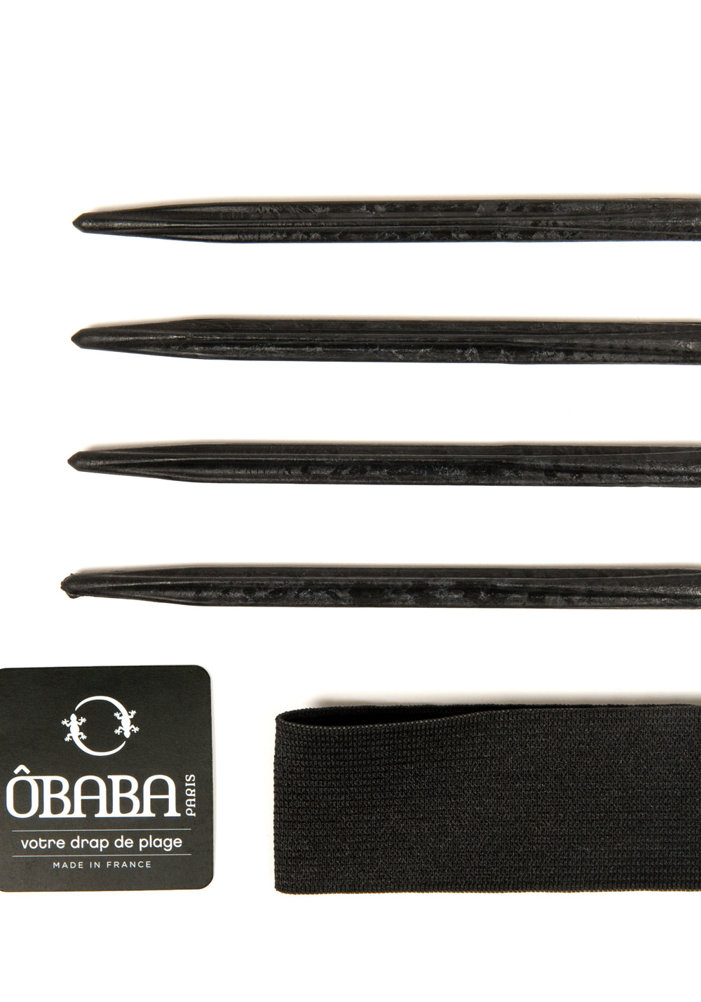 XXL beach towel in cotton - SAINT JAMES x ÔBABA (ROUGE)