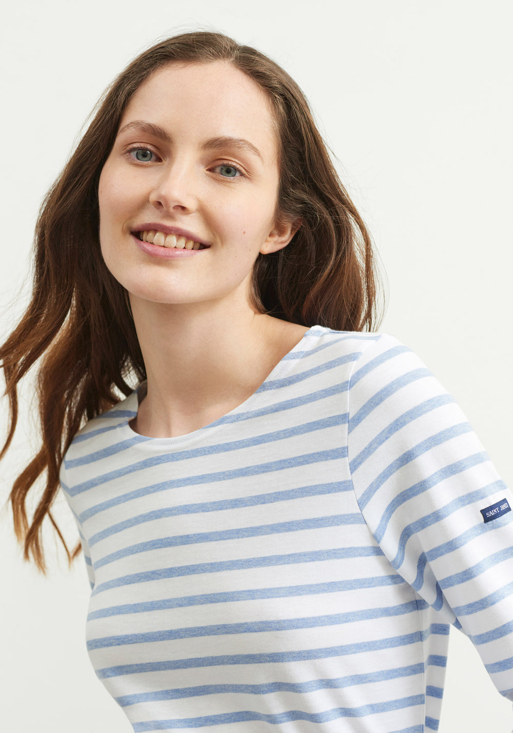 Minquidame Breton shirt (NEIGE/DENIM)