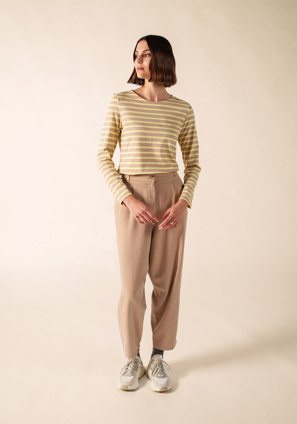 Minquidame Breton shirt (BEIGE CHINE/AUBE)