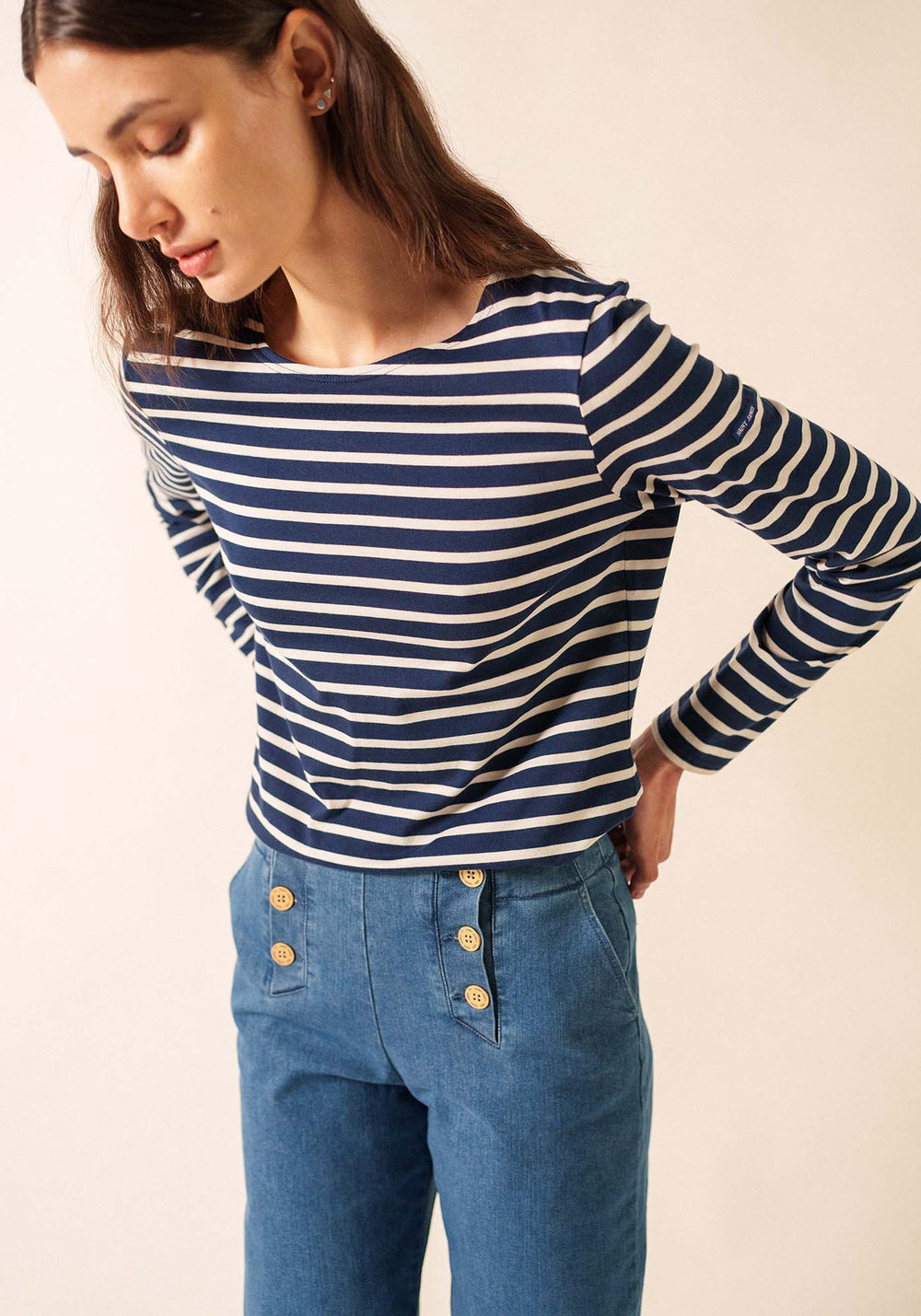 Minquidame Breton shirt (MARINE/ECRU)