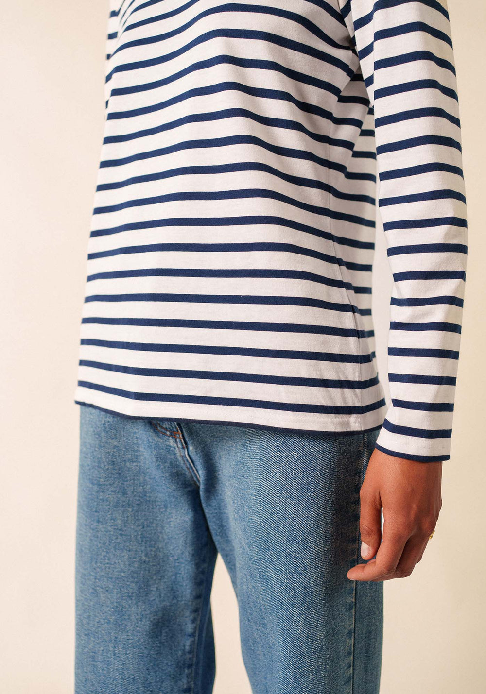 Minquidame Breton shirt (NEIGE/MARINE)