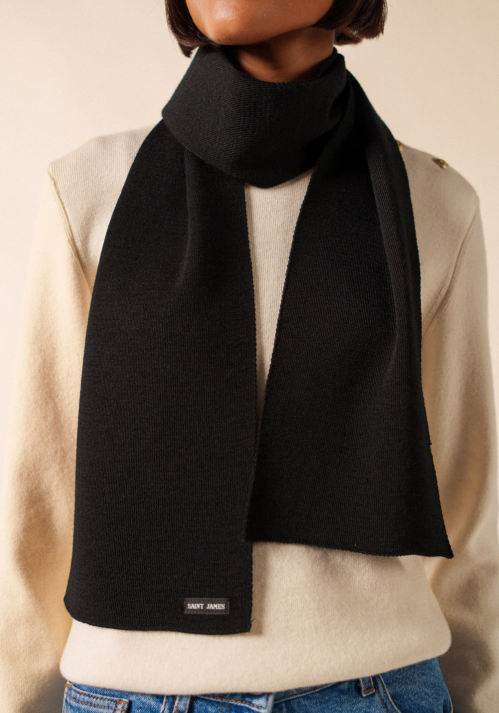Plain scarf (NOIR)