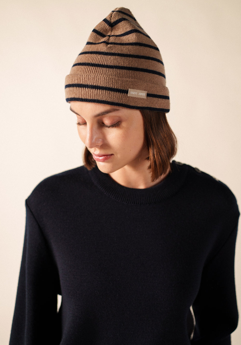 Sailor hat (BEIGE FONCE/MARINE)