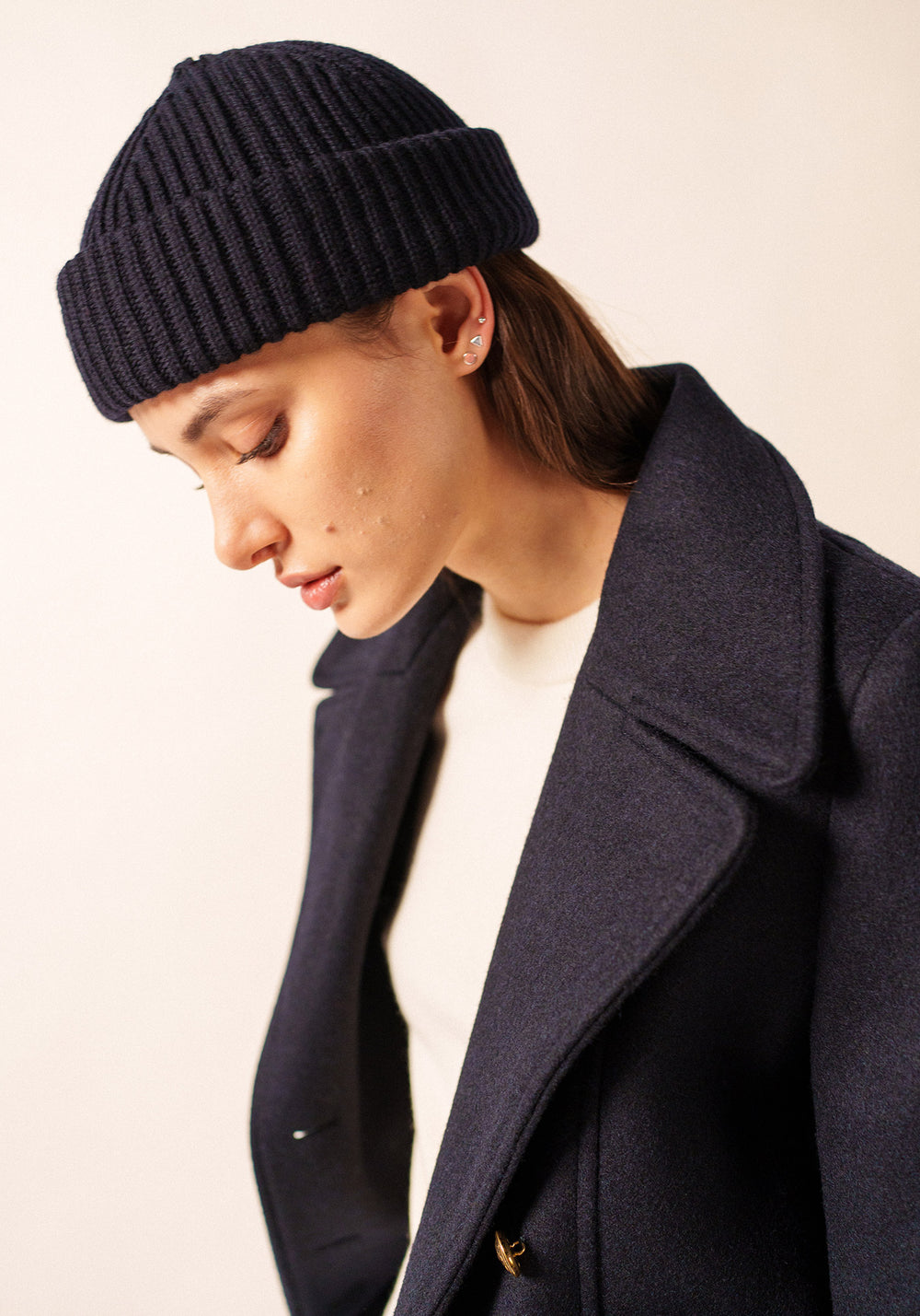 Miki Maille beanie (NAVY)