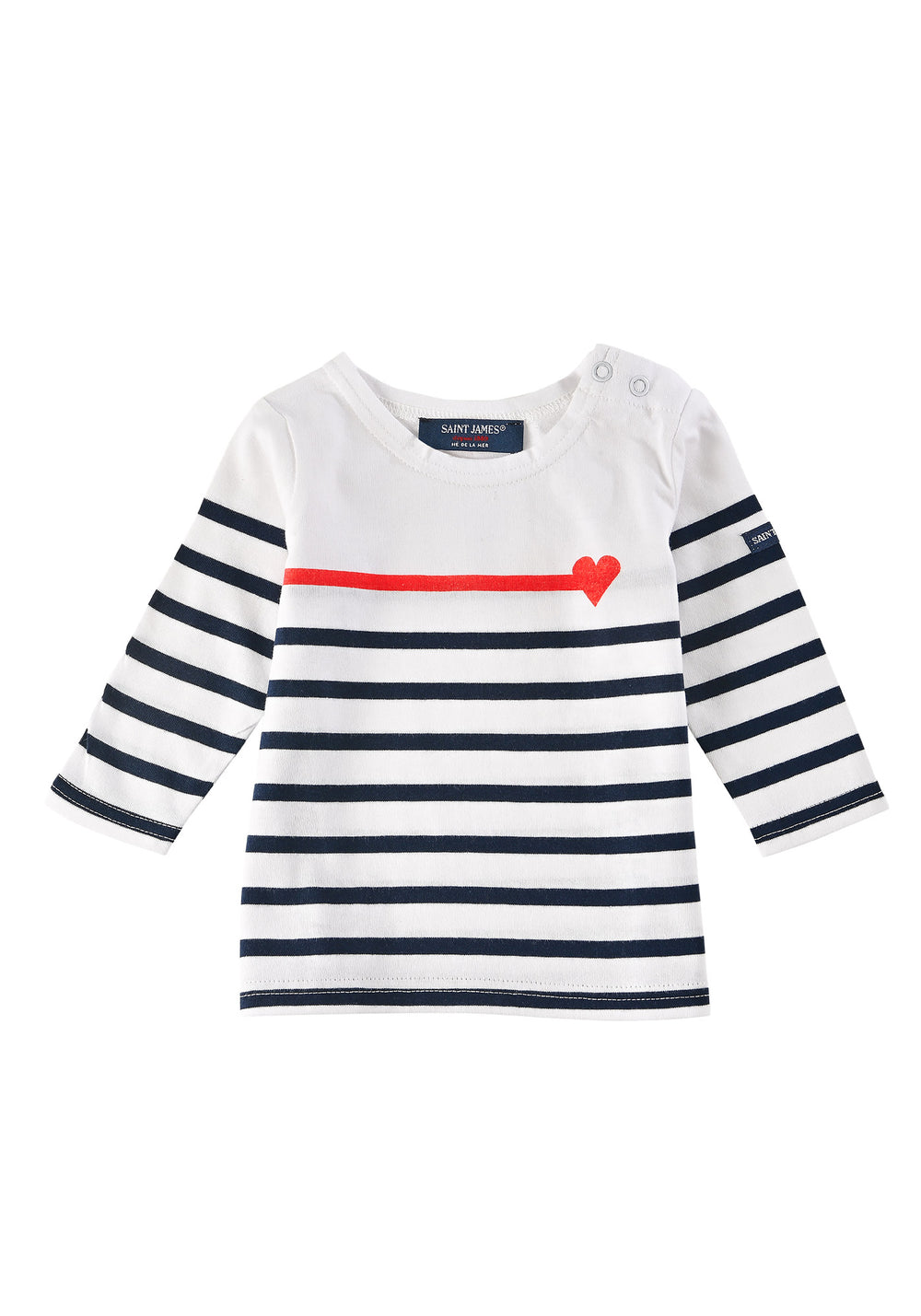 Heart t-shirt gift box (BLANC/MARINE/TULIPE)