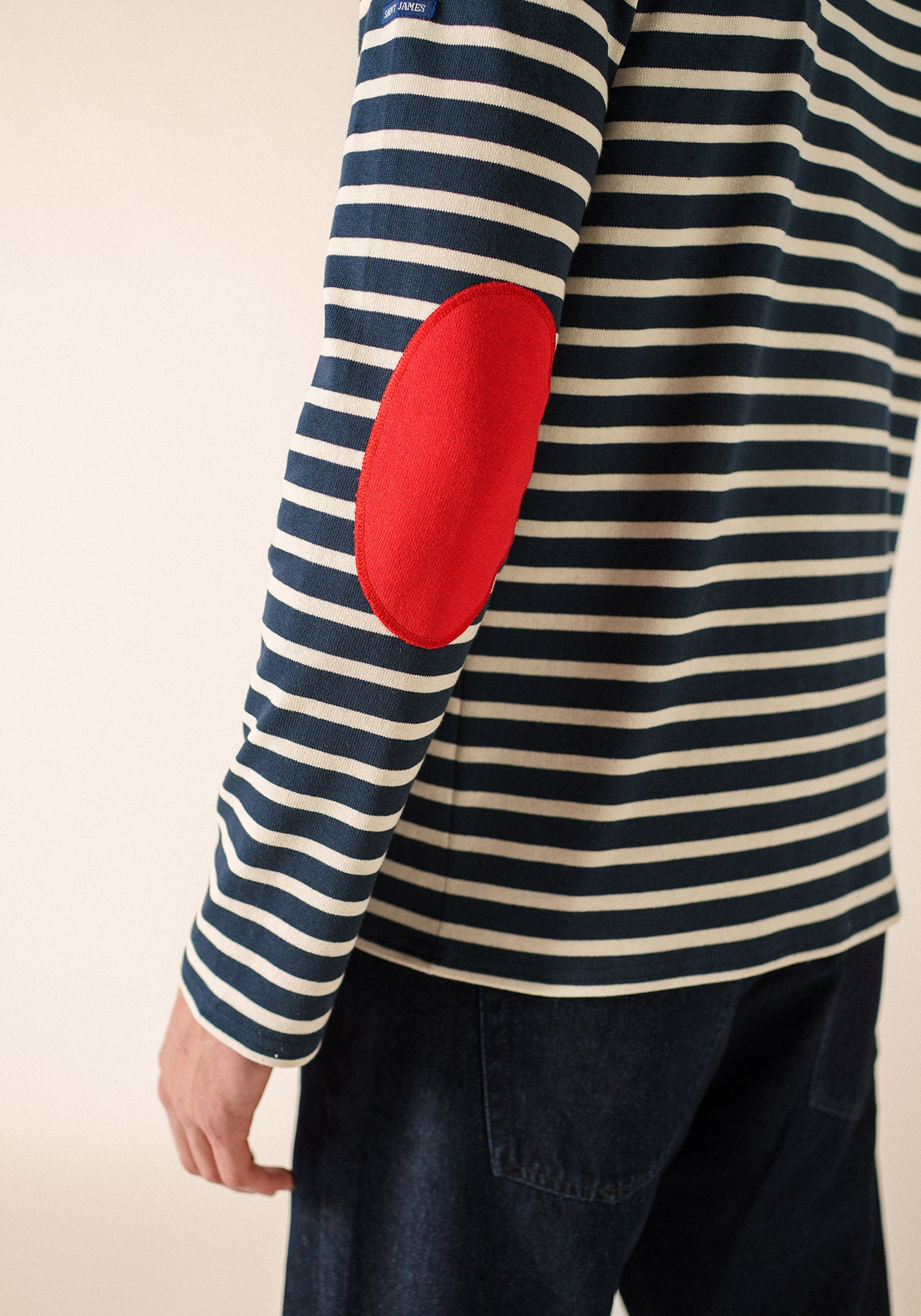 Camisa bretona con parches Méridien (MARINA/ECRU/TULIPE)