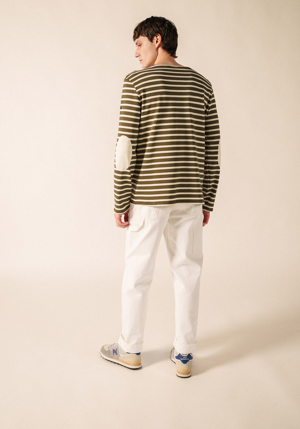 Camisa bretona con parches de Méridien (LAND/ECRU/ECRU)