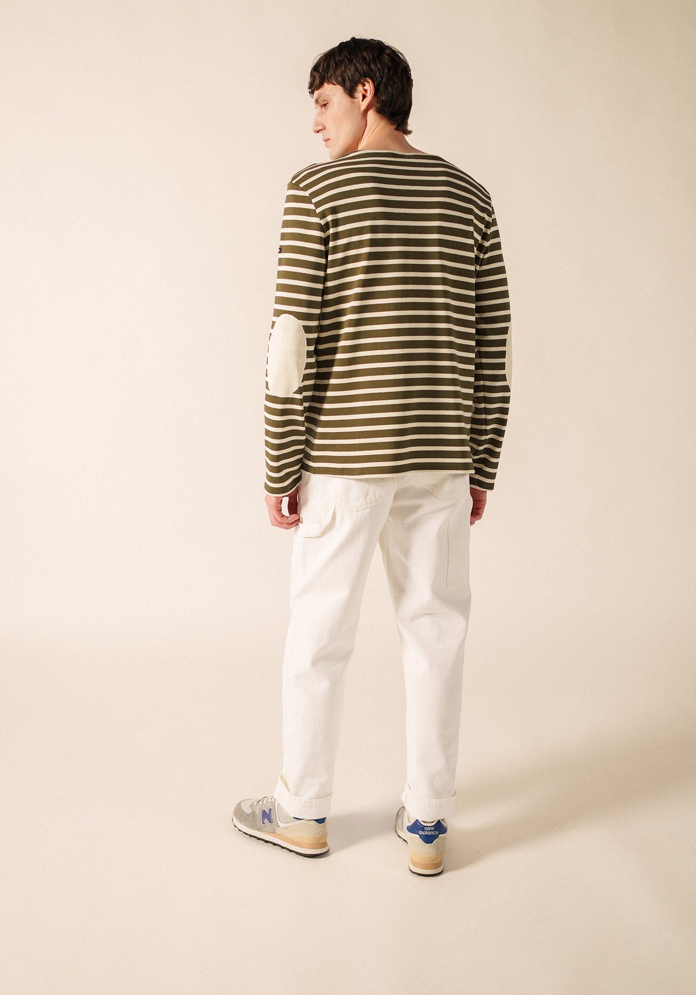 Camisa bretona con parches de Méridien (LAND/ECRU/ECRU)