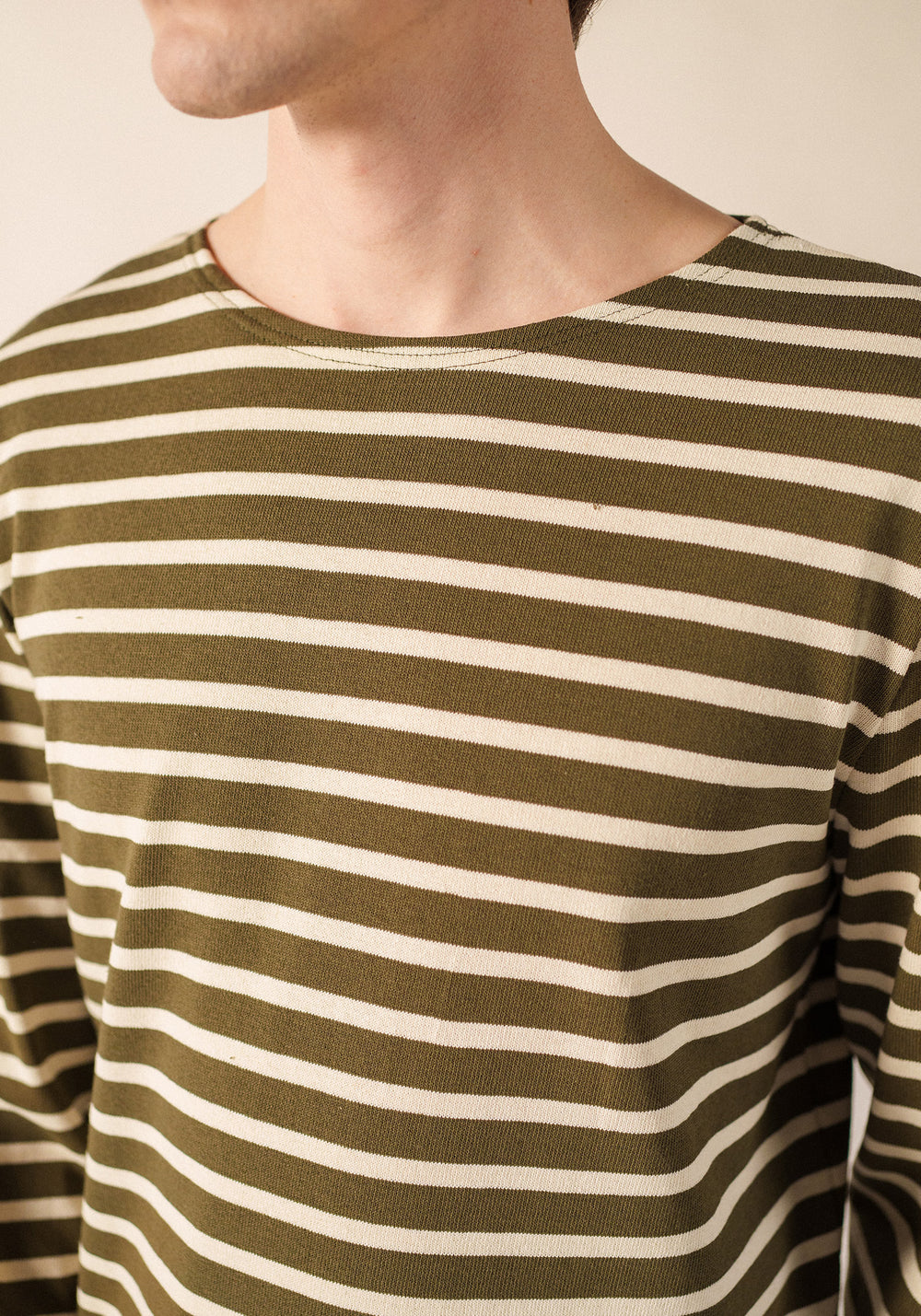 Camisa bretona con parches de Méridien (LAND/ECRU/ECRU)