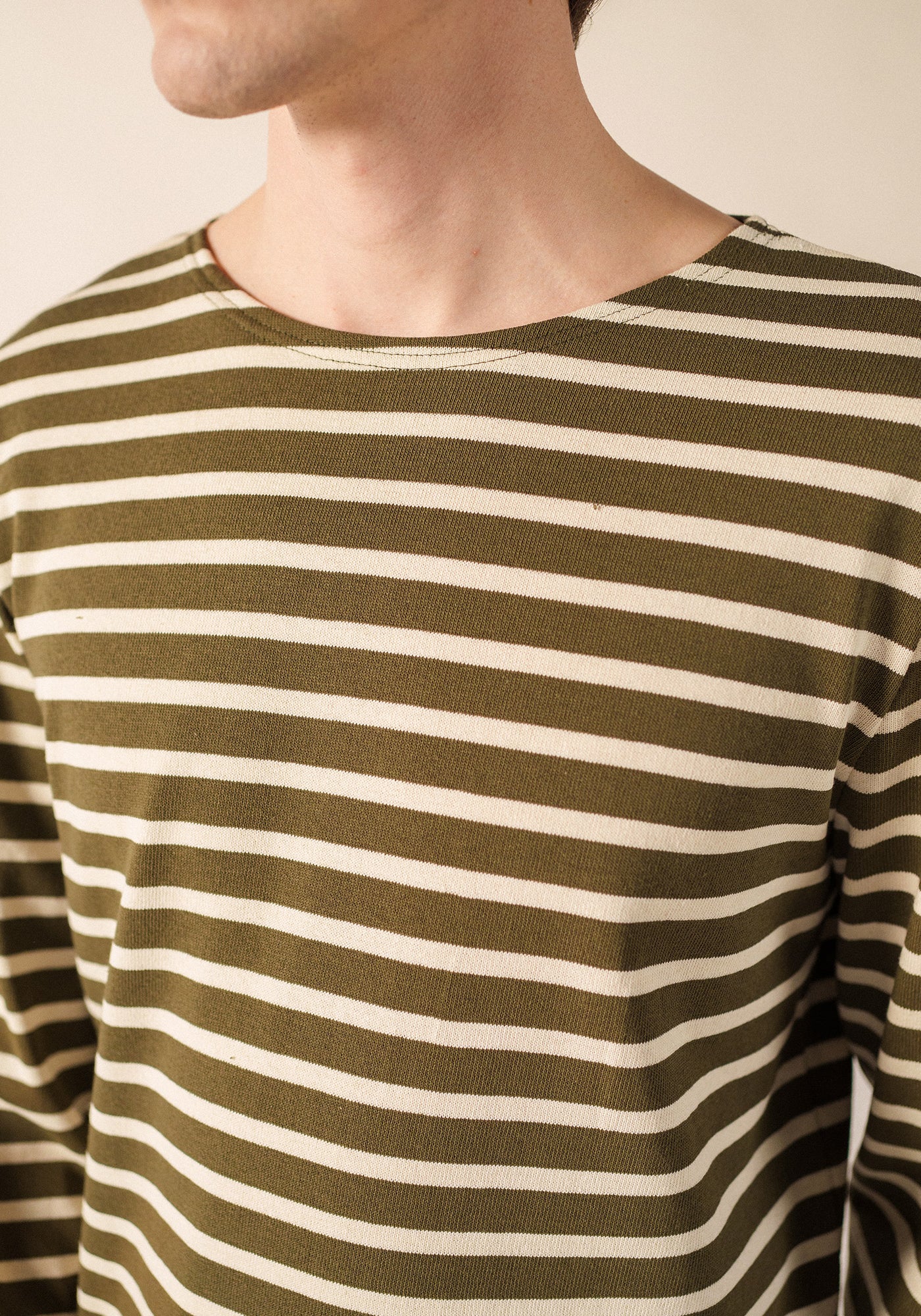 Camisa bretona con parches de Méridien (LAND/ECRU/ECRU)