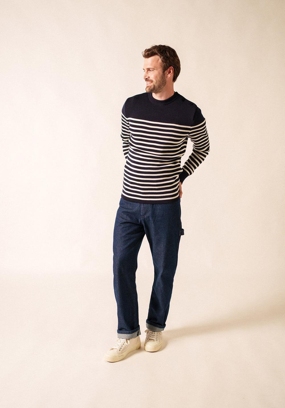 Rochefort sailor jumper (NAVY/ECUME)