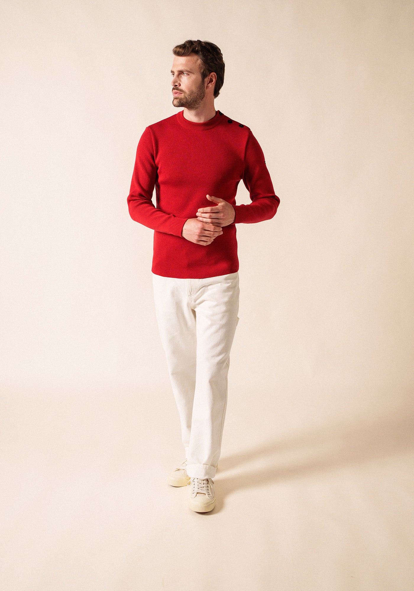 Jersey marinero Rochefort - slim fit, de lana merina (MEDOC)