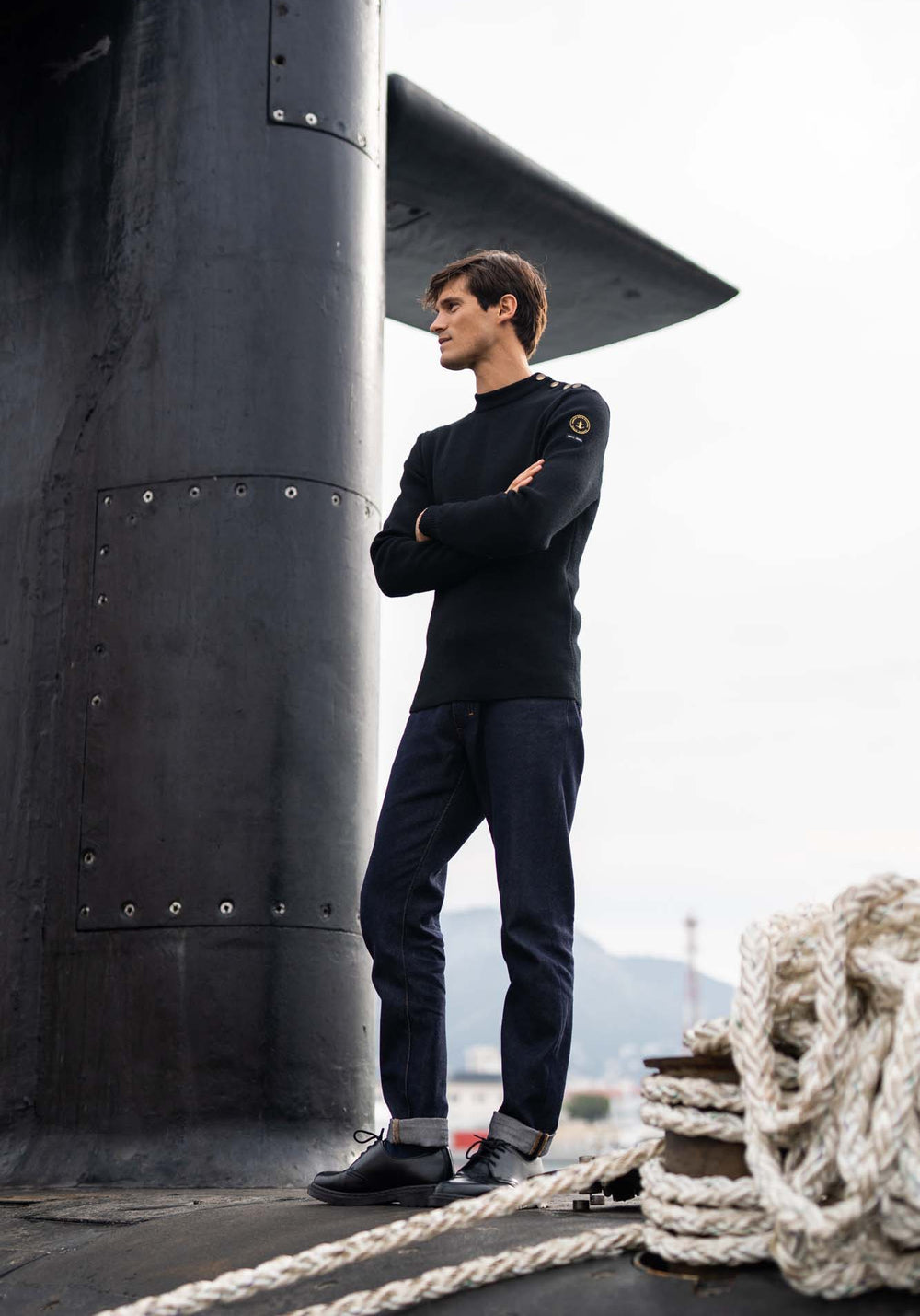 Compas sailor jumper x Marine nationale (NOIR)