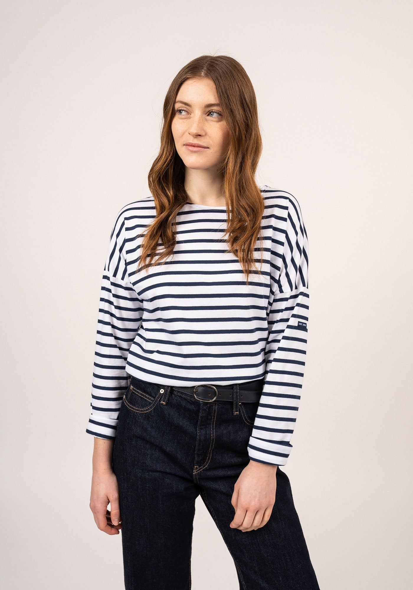 Minquiers Drop Breton shirt (NEIGE/MARINE)