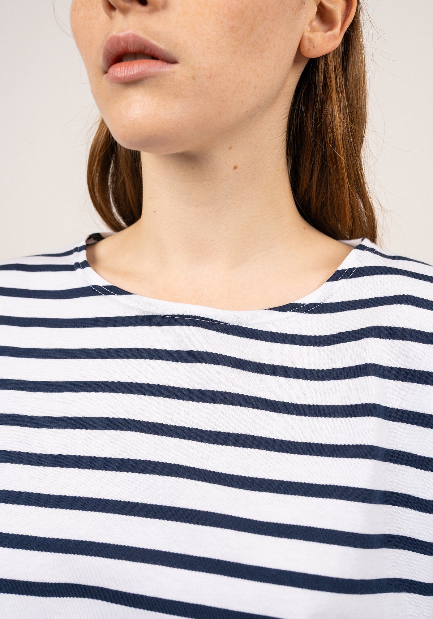 Minquiers Drop Breton shirt (NEIGE/MARINE)