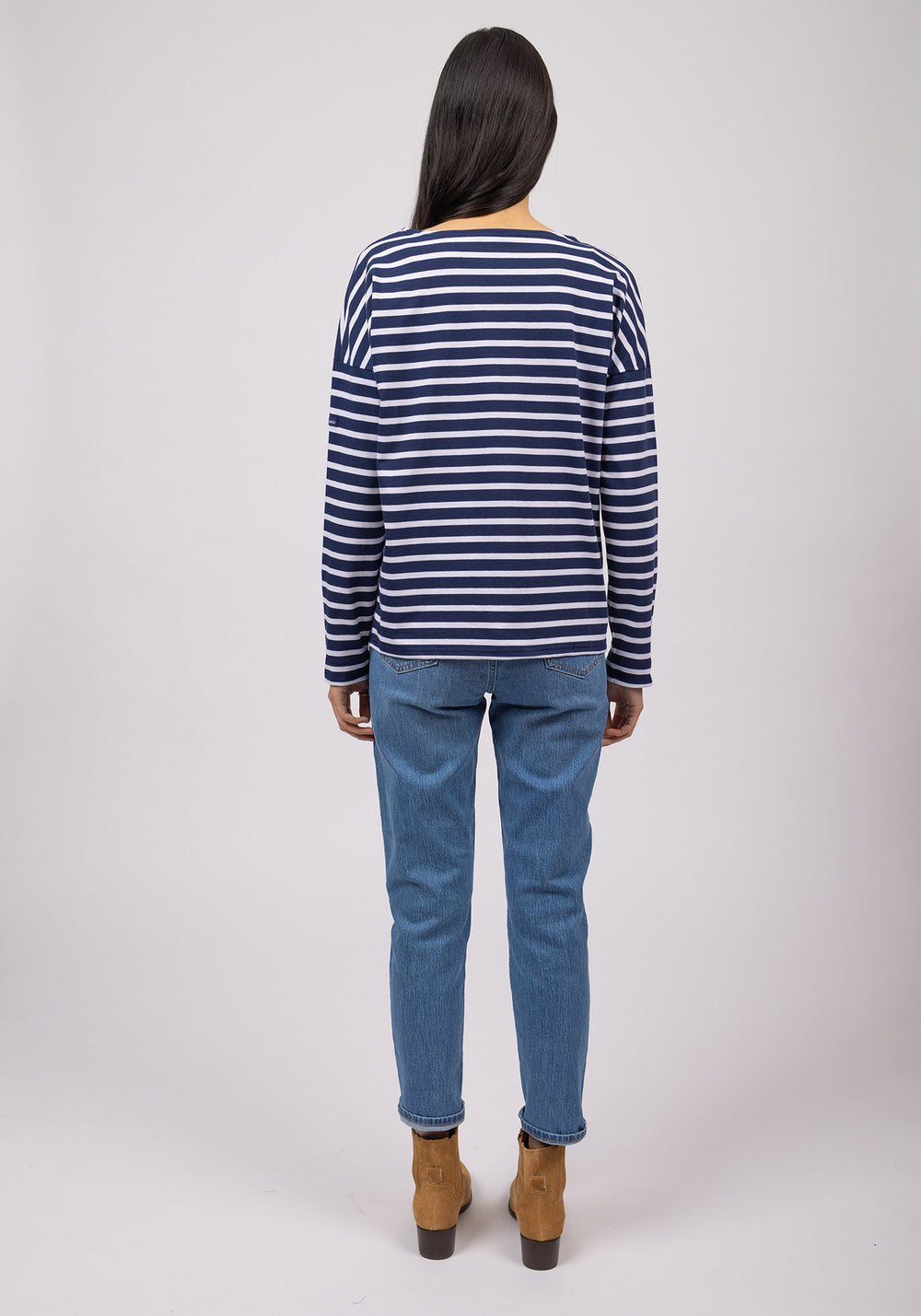 Minquiers Drop Breton shirt (MARINE/NEIGE)